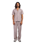 Classic Light Blue Casual Set | Relaxed Fit | Button-Up Shirt & Wide-Leg Pants